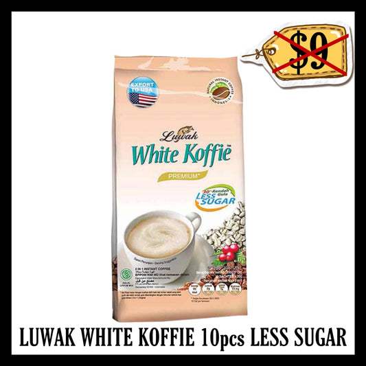 (SALE 20% OFF) Luwak White Koffie 10pcs Less Sugar (BBD END JUN 2026)