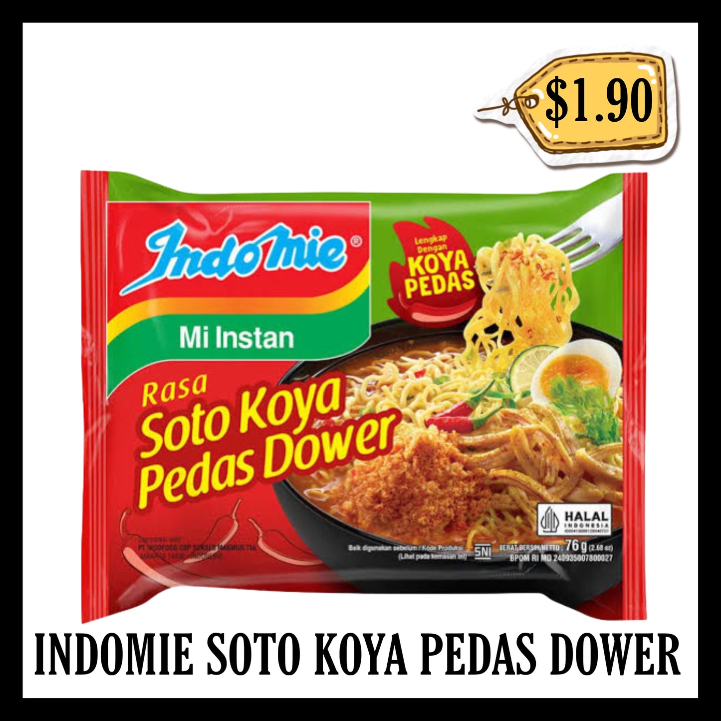 Indomie Kuah Soto Koya Pedas Dower (BB 20 JAN 2026)