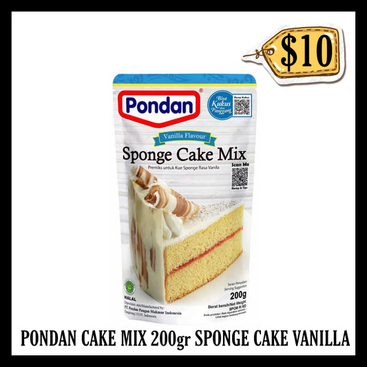 Pondan Cakemix 200gr Sponge Cake Vanilla (BBD 30 OCT 2027)