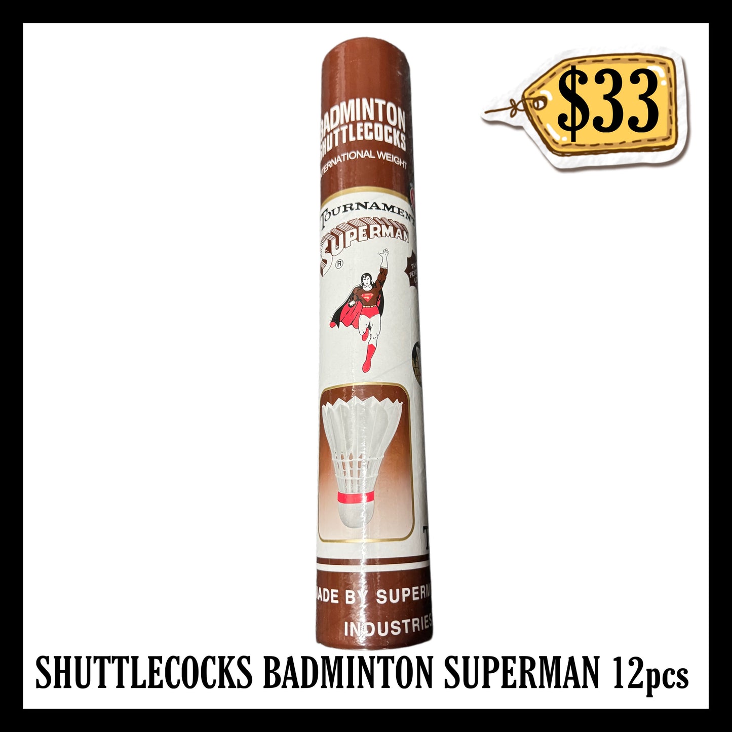 Shuttlecocks Badminton Superman 12pcs