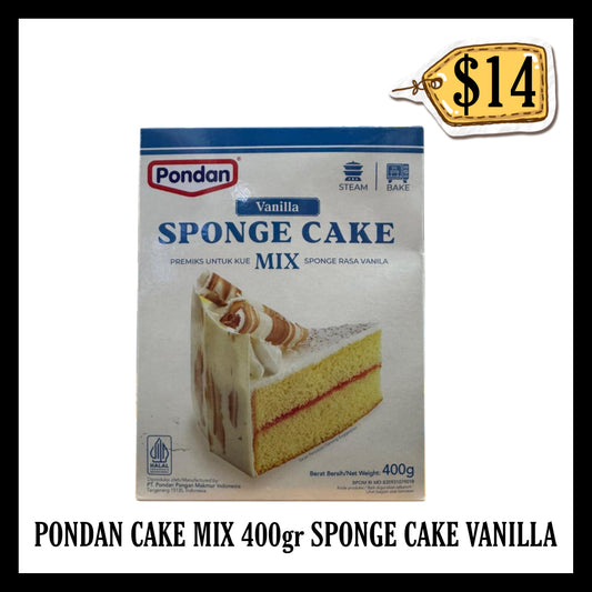 Pondan Cakemix 400gr Sponge Cake Vanilla (BBD 30 DEC 2027)
