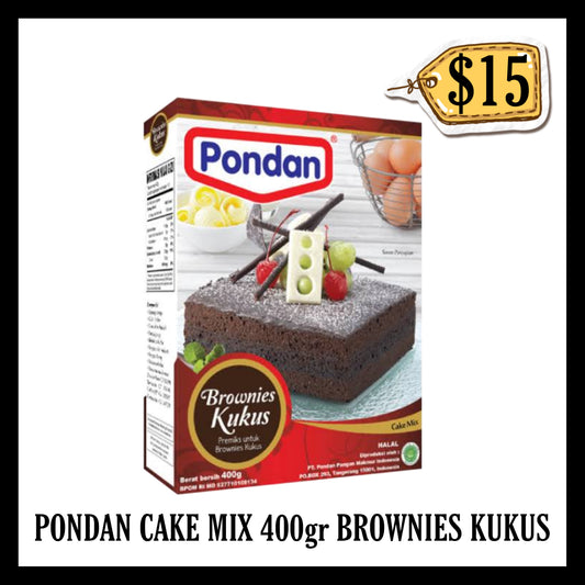 Pondan Cakemix 400gr Brownies Kukus (BBD 23 OCT 2027)