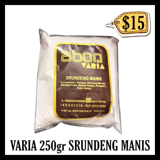 Varia 250gr Serundeng Manis (BBD 25 NOV 2026)