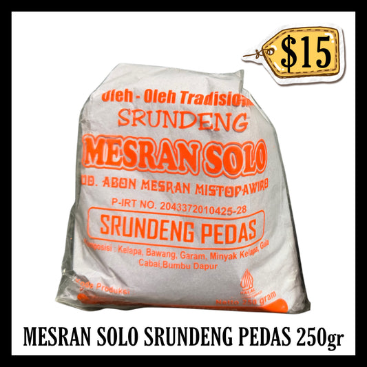 Mesran Solo Srundeng Pedas 250gr (BBD 25 NOV 2026)