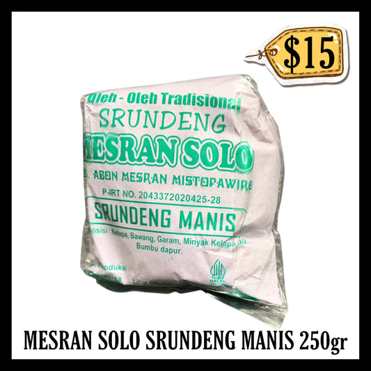 Mesran Solo Srundeng Manis 250gr (BBD 25 NOV 2026)
