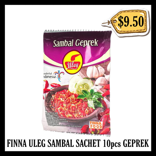 Finna Uleg Sambal Sachet 10pcs Geprek (BBD END SEP 2027)