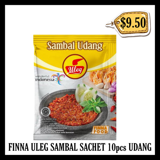 Finna Uleg Sambal Sachet 10pcs Udang (BBD END JUN 2027)