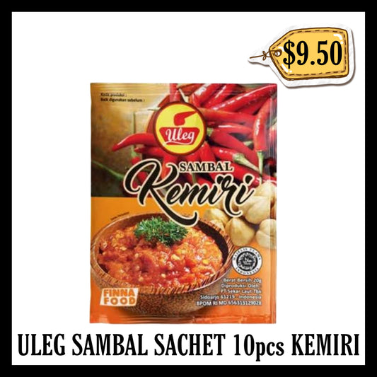 Finna Uleg Sambal Sachet 10pcs Kemiri (BBD END NOV 2026)