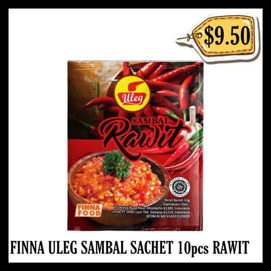 Finna Uleg Sambal Sachet 10pcs Rawit (BBD END FEB 2027)