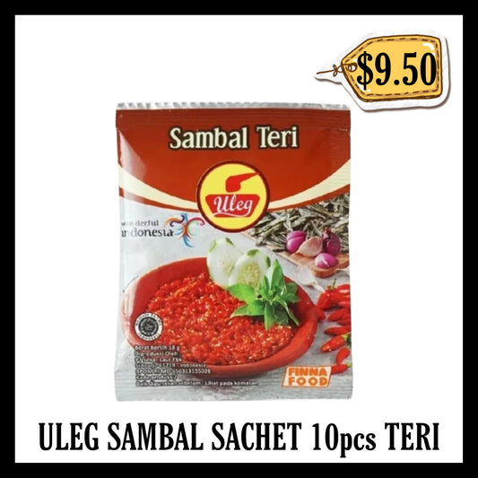 Finna Uleg Sambal Sachet 10pcs Teri (BBD END NOV 2026)