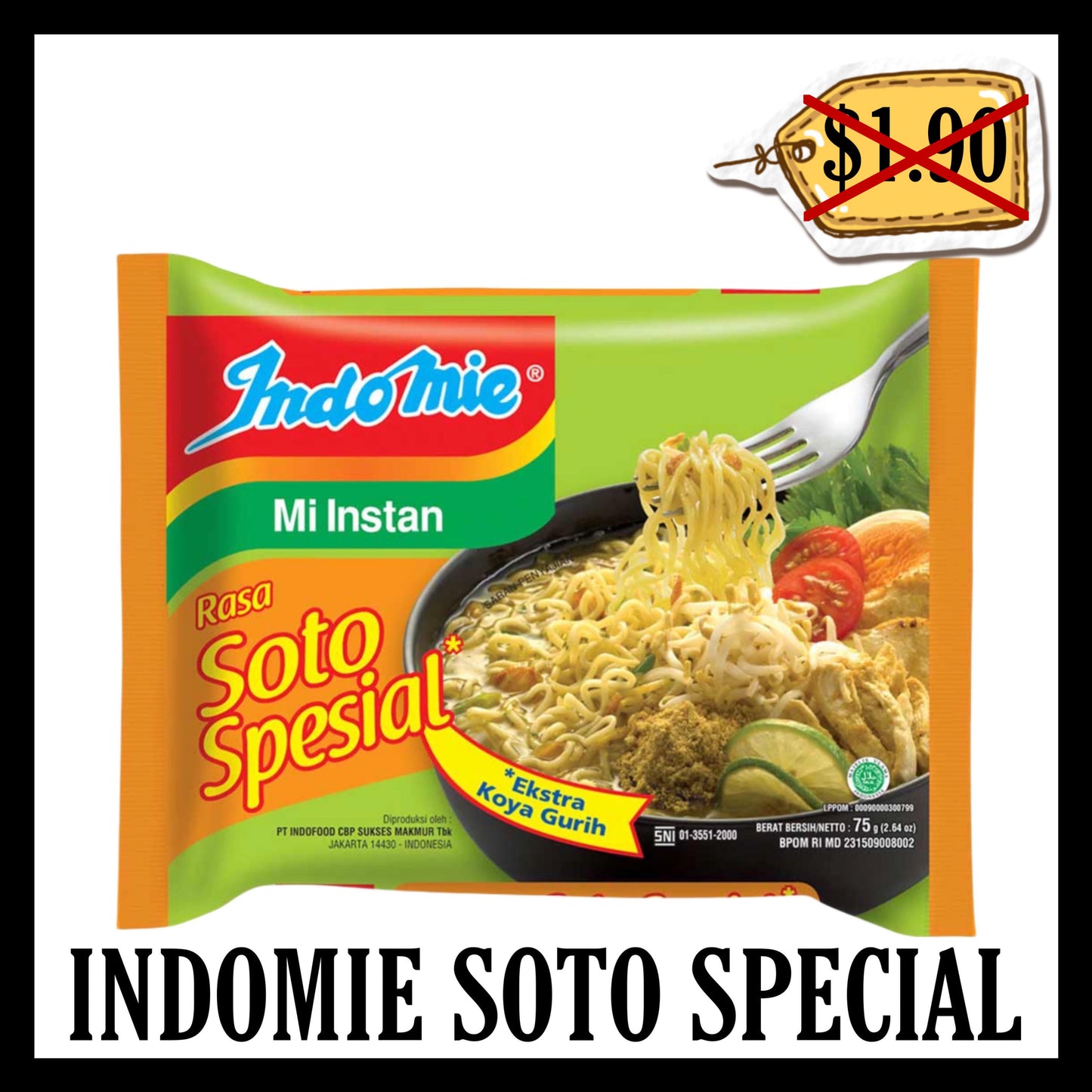 (BLACK FRIDAY SALE 30% OFF) Indomie Kuah Soto Spesial (BB 01 MAR 2026)