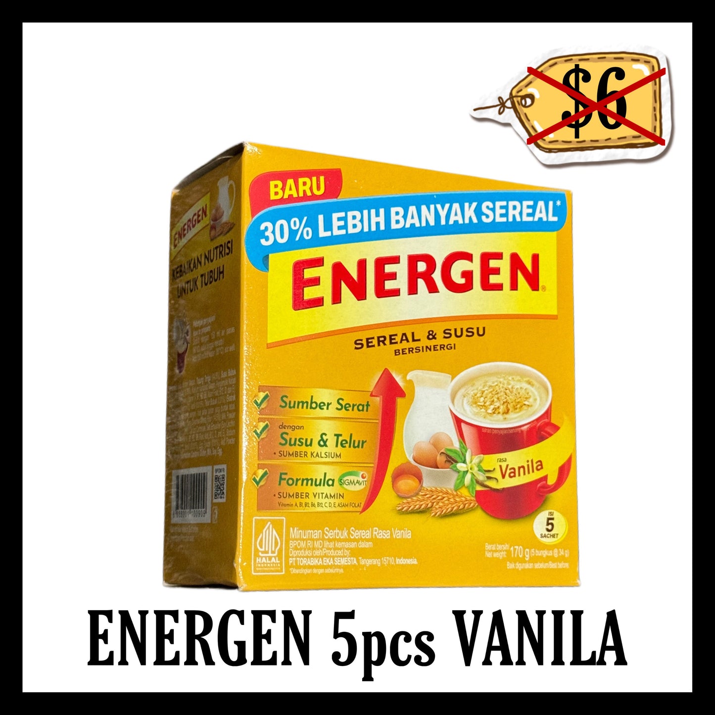 (BLACK FRIDAY SALE 30% OFF) Energen 5pcs Vanila (BBD END MAR 2026)