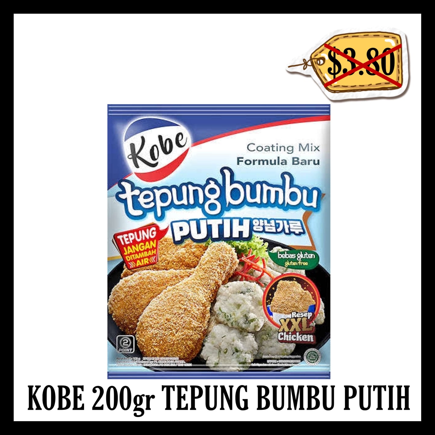 (BLACK FRIDAY SALE 30% OFF) Kobe Tepung Bumbu Putih 200gr (BBD 12 MAR 2026)