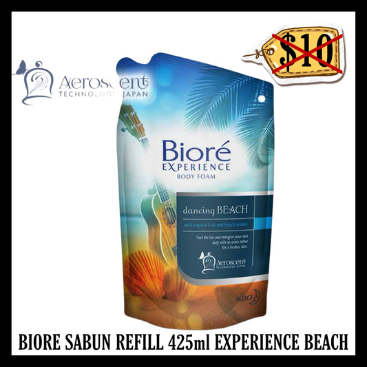 (BLACK FRIDAY SALE 30% OFF) Biore Sabun Refill 425ml Experience Beach Biru (BBD 14 MAR 2026)