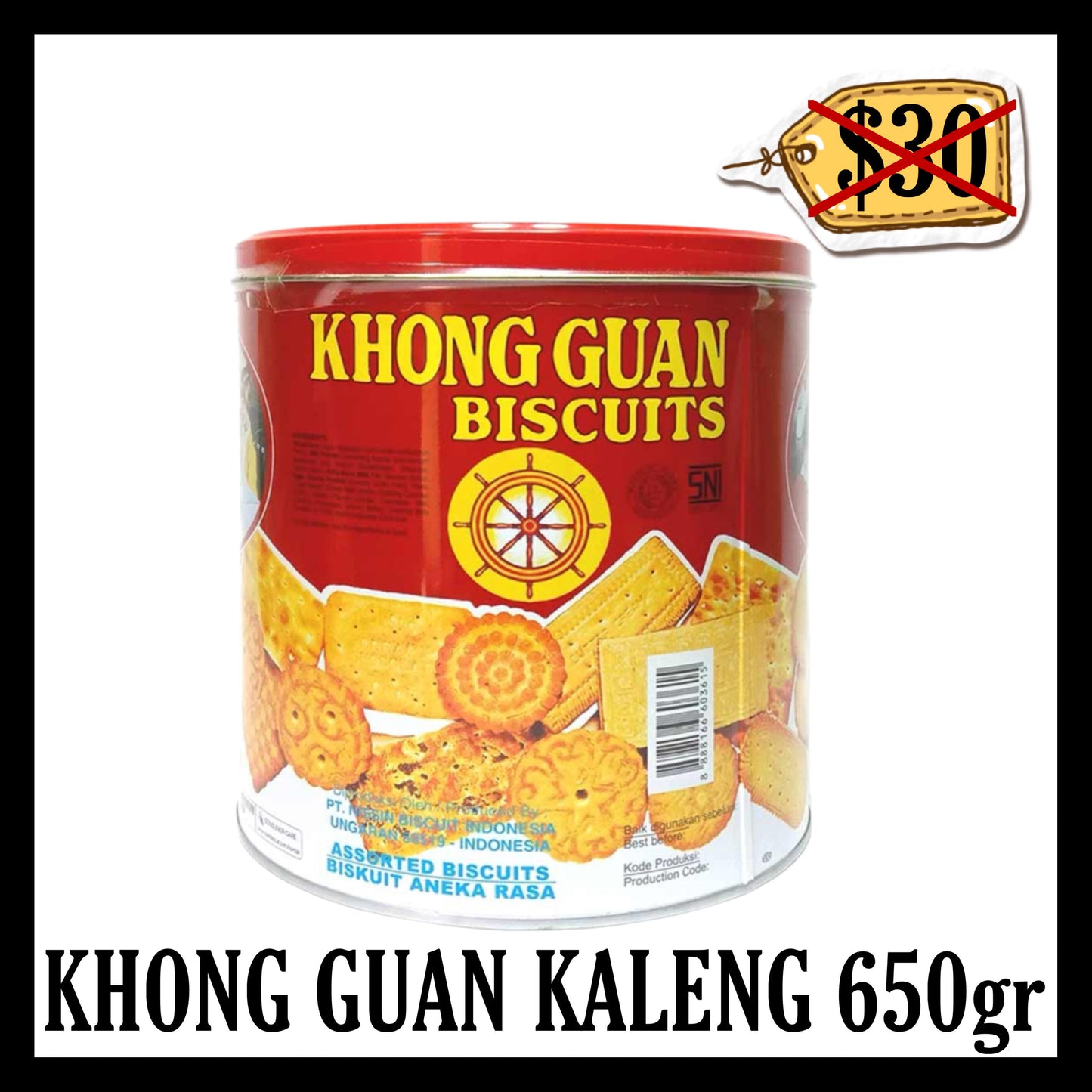 (BLACK FRIDAY SALE 30% OFF) Khong Guan Assorted 650gr Kaleng Bulat (BBD 05 APR 2026)