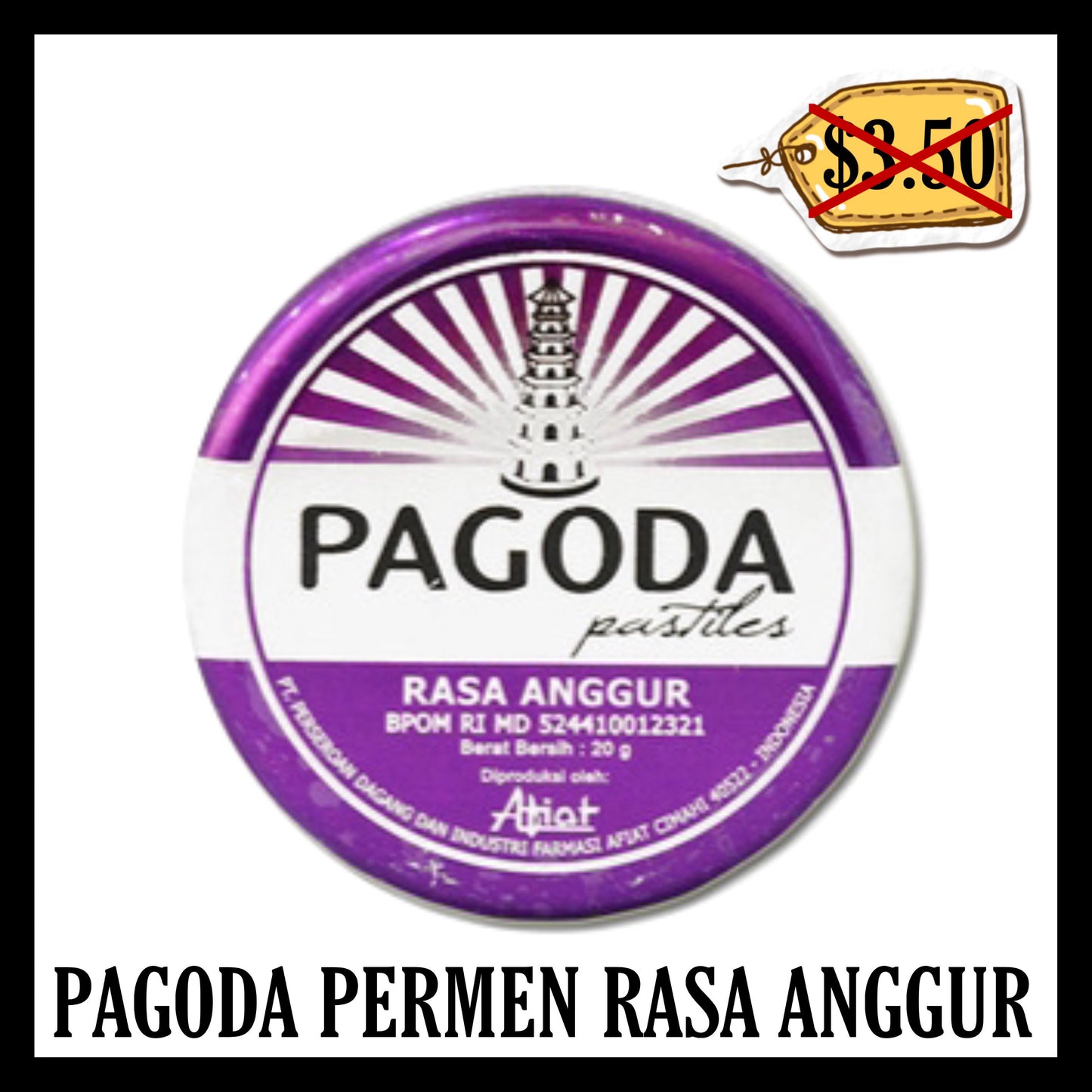(BLACK FRIDAY SALE 30% OFF) Pagoda Permen Rasa Anggur (BBD END APR 2026)
