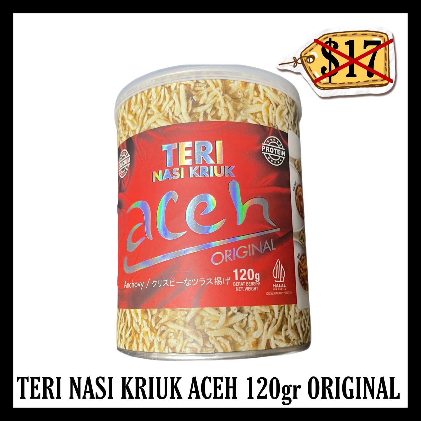 (BLACK FRIDAY SALE 30% OFF) Teri Nasi Kriuk Aceh 120gr Original (BBD 28 FEB 2026)