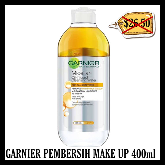 (BLACK FRIDAY SALE 30% OFF)Garnier Pembersih Make Up 400ml (BBD END MAR 2026)