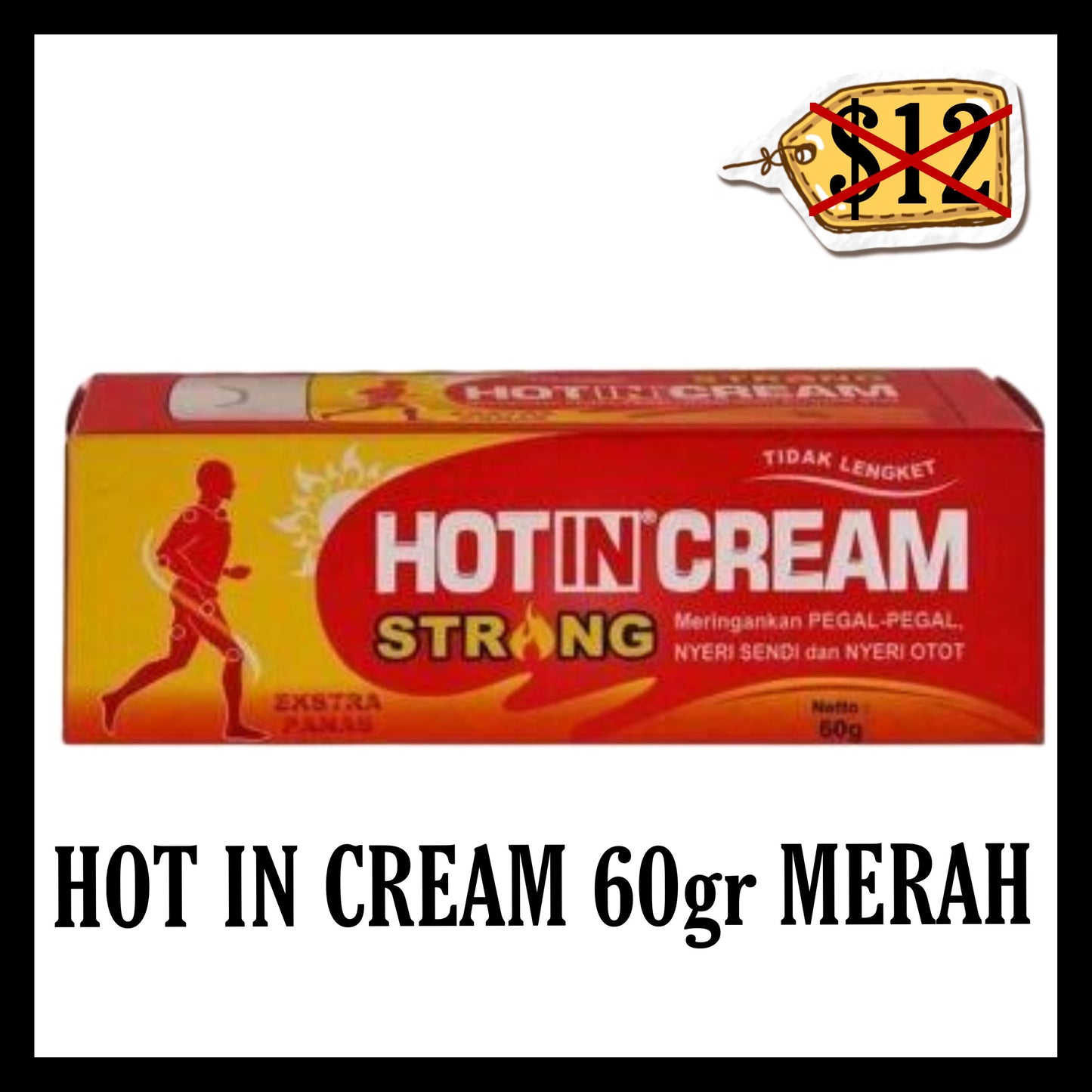 (BLACK FRIDAY SALE 30% OFF) Hot In Cream 60gr Merah (BBD END JAN 2026)