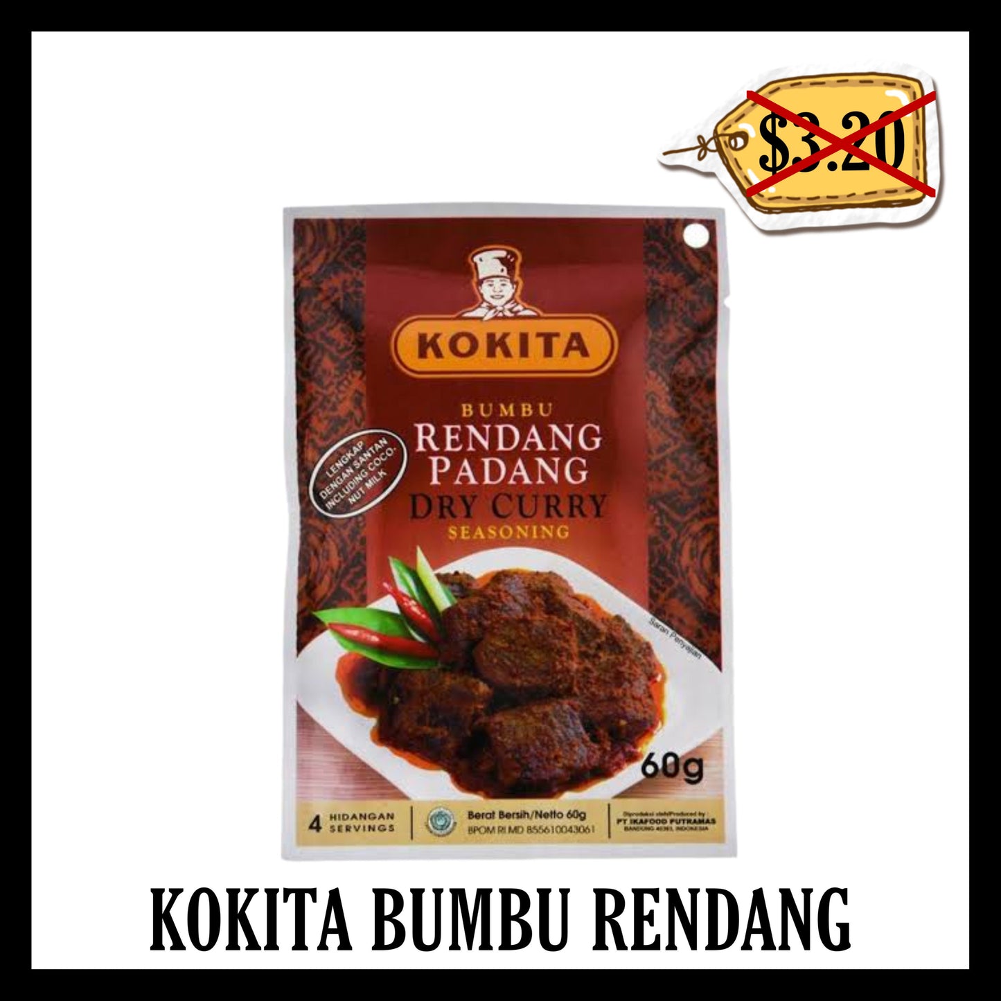 (BLACK FRIDAY SALE 20% OFF) Kokita Bumbu Rendang (BB 30 APR 2026)