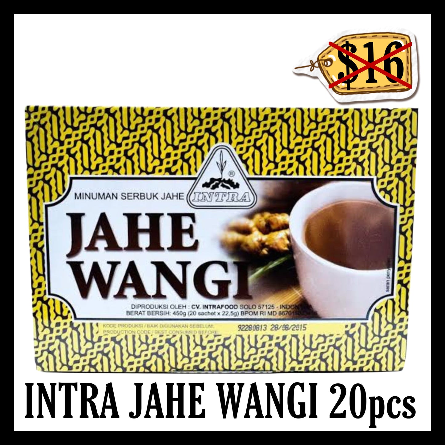 (BLACK FRIDAY SALE 30% OFF) Intra Jahe Wangi 20pcs (BB 11 JAN 2026)