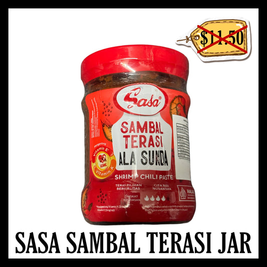 (BLACK FRIDAY SALE 30% OFF) Sasa Sambal Terasi Ala Sunda Jar (BBD 16 MAR 2026)