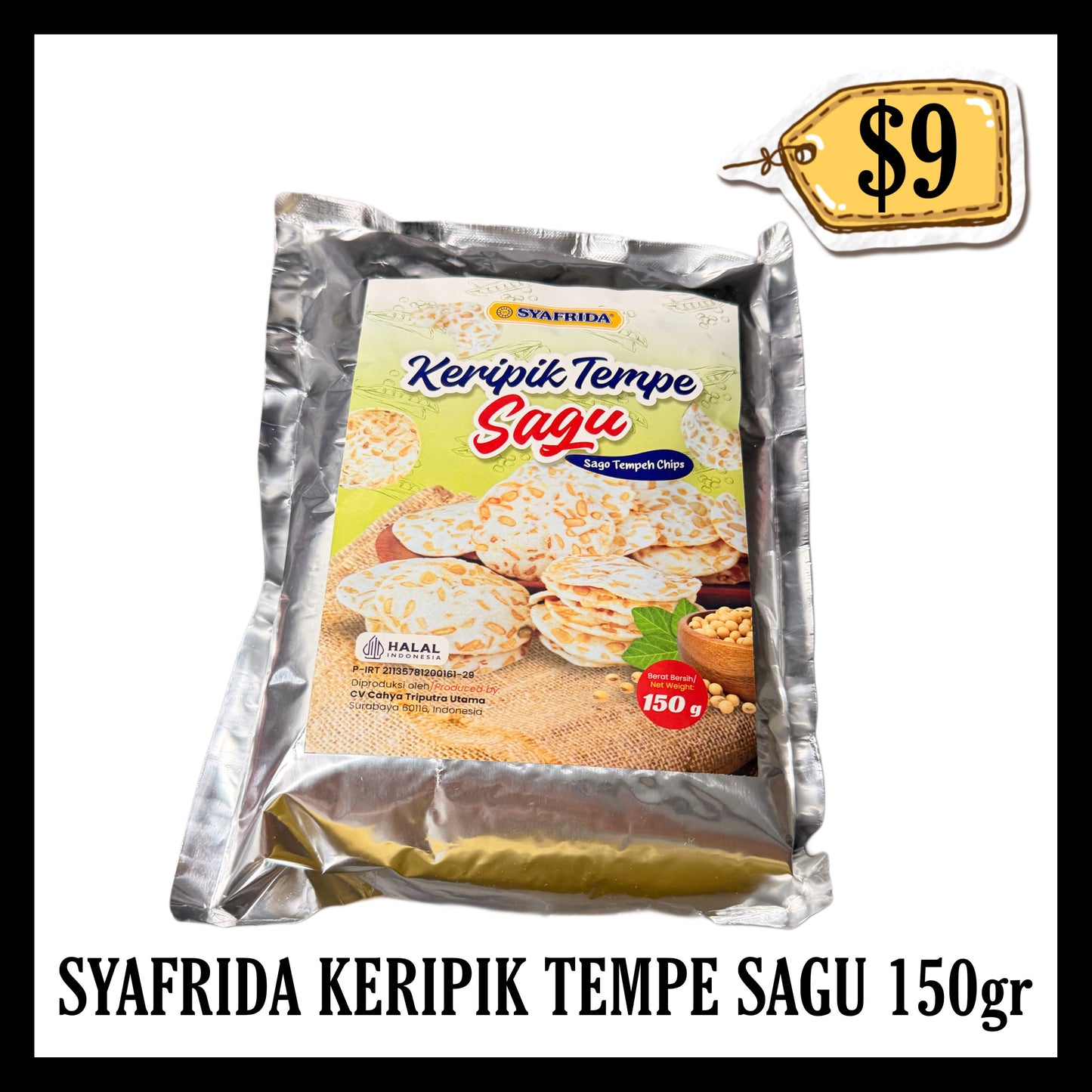 Syafrida Keripik Tempe 150gr Sagu (BBD 23 AUG 2026)