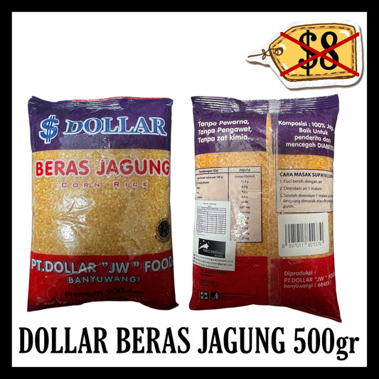 (BLACK FRIDAY SALE 30% OFF) Cap Dollar Beras Jagung 500gr (BBD 06 MAR 2026)