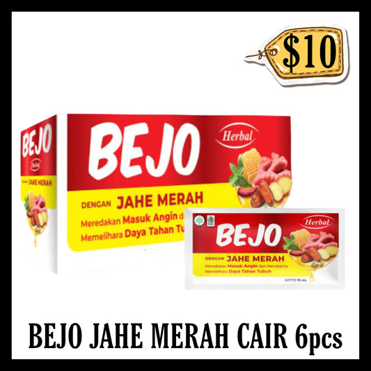 Bejo Jahe Merah Cair 6pcs (BB END JAN 2027)