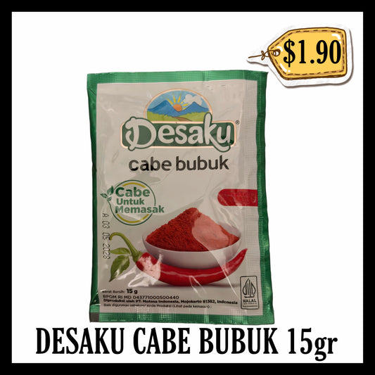 Desaku Cabai Merah Bubuk 15gr (BBD 03 MAY 2028)