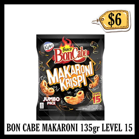 Bon Cabe Makaroni 135gr Level 15 (BBD 08 JUL 2026)