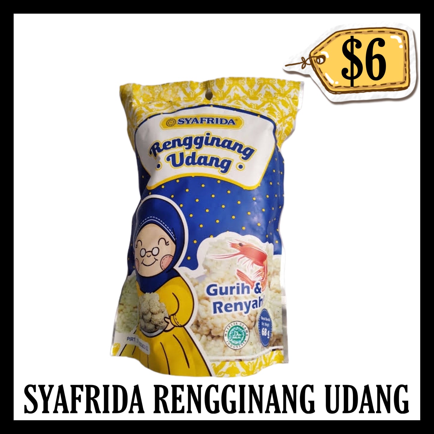 Syafrida Rengginang 68gr Udang (BB 25 JUN 2026)