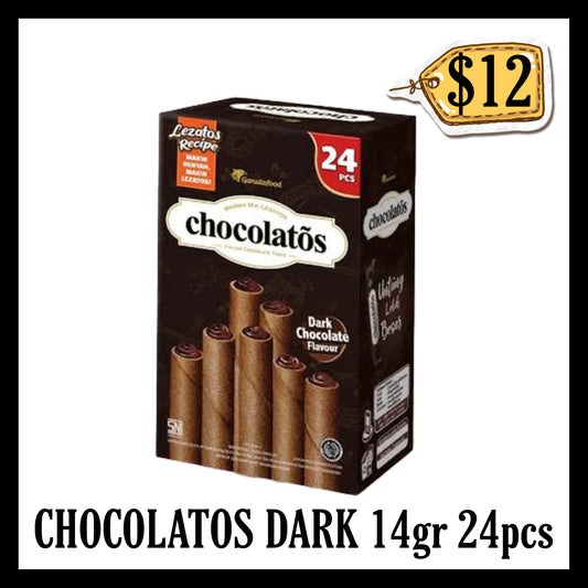 Chocolatos Dark 14gr isi 24pcs (BB 30 MAY 2026)