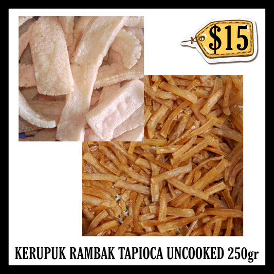 Kerupuk Rambak Tapioka Stik Panjang Uncooked 250gr