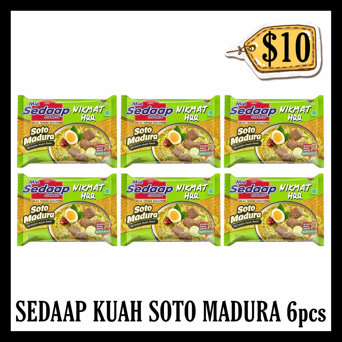 Sedaap Kuah Soto Madura 6pcs ($10 BUNDLE DEALS)(BBD 30 JAN 2027)