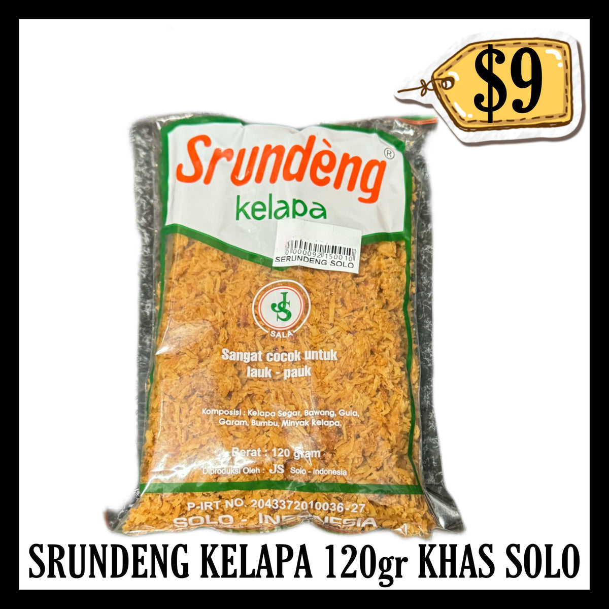 Js Srundeng Kelapa 120gr Khas Solo (BBD 05 APR 2027)