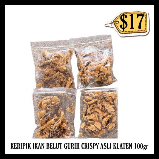 Keripik Ikan Belut Gurih Crispy Asli Klaten 100gr