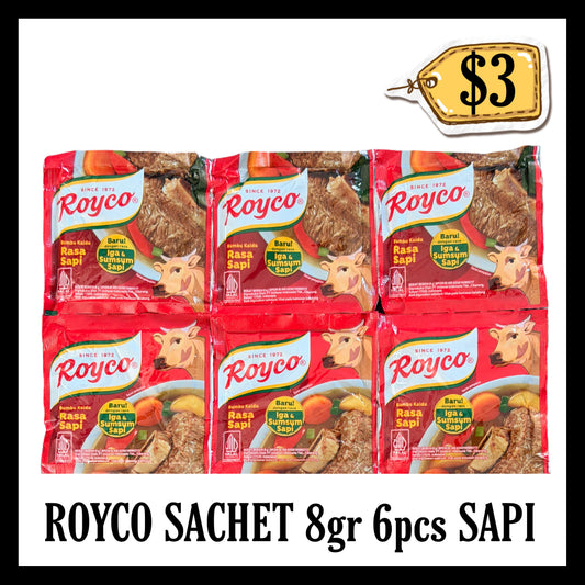 Royco Sachet 6pcs Sapi (BBD 08 OCT 2026)