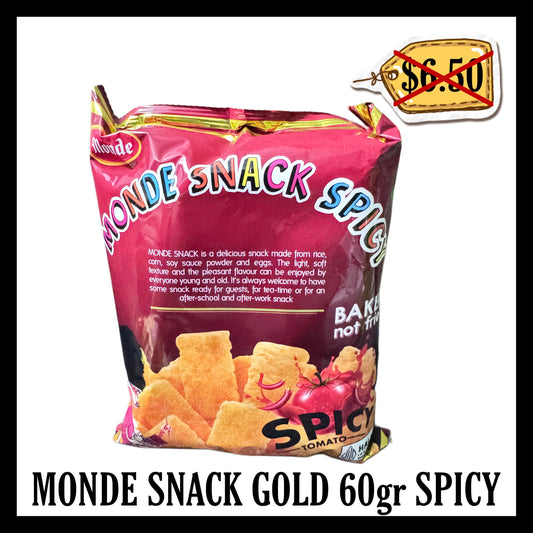 (SALE 30% OFF) Monde Snack Gold 60gr Spicy (BBD 27 JUN 2026)