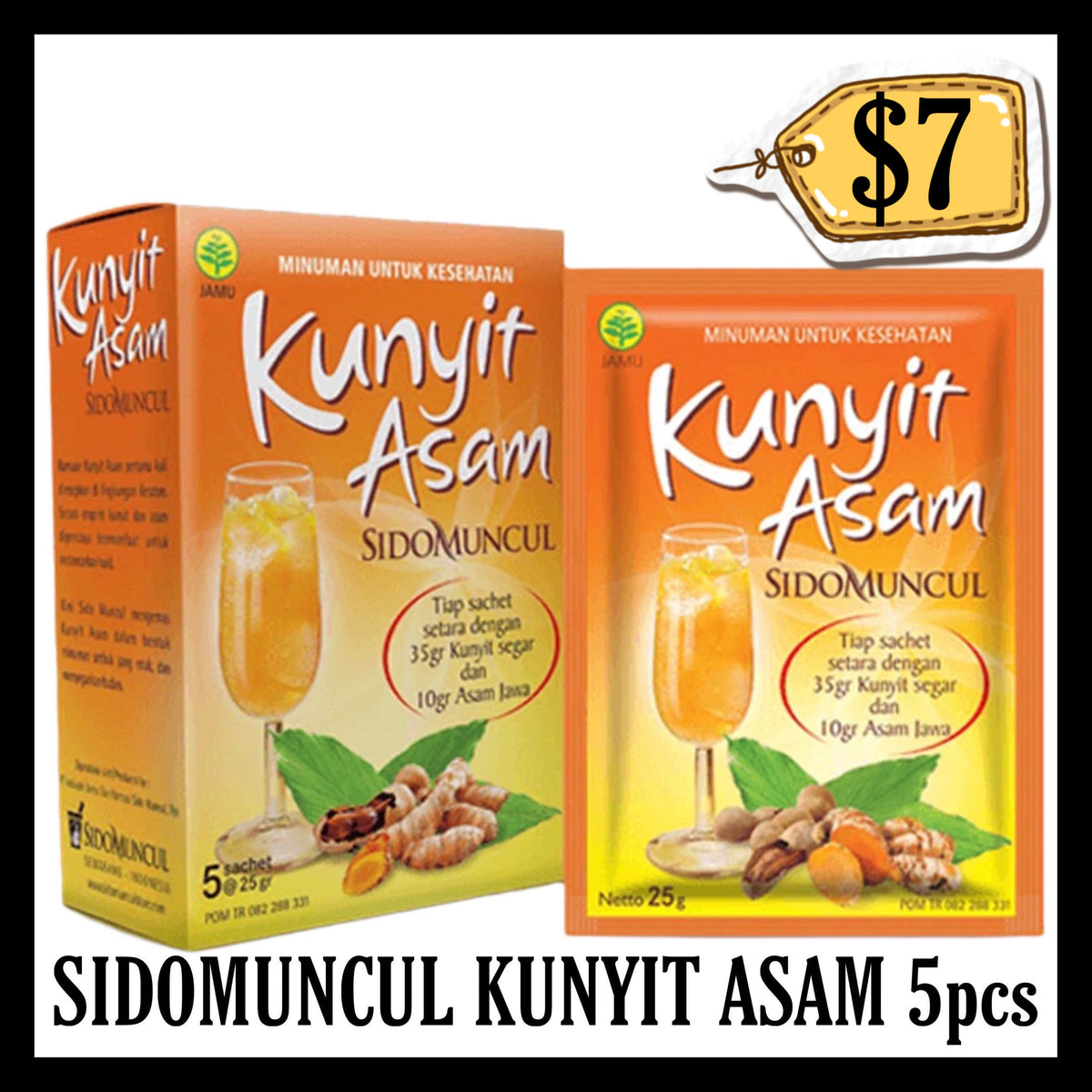 Sidomuncul Kunyit Asam 5pcs Original (BBD