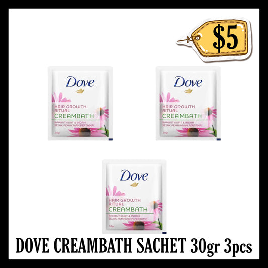 Dove Creambath Sachet 30gr 3pcs (BBD 13 FEB 2028)
