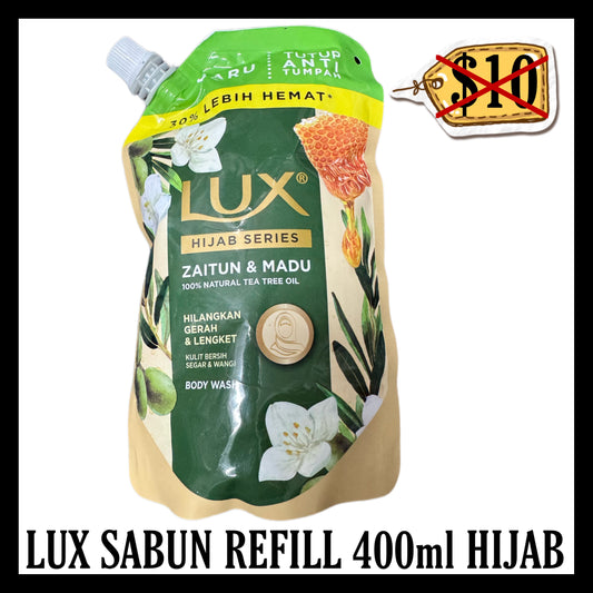 (SALE 20% OFF) Lux Sabun Refill 400ml Hijab (BB 15 OCT 2025)