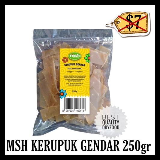 (SALE 20% OFF) Msh Kerupuk Gendar 250gr Uncooked (BB END OCT 2025)