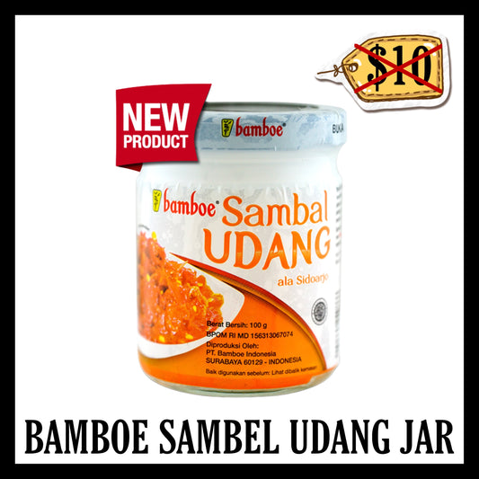 (SALE 20% OFF) Bamboe Sambal Udang Jar 100gr (BB 19 OCT 2025)