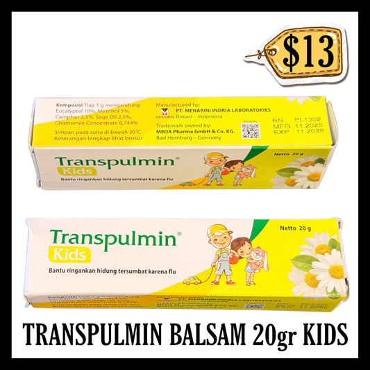 Transpulmin Balsam 20gr Kids (BBD END NOV 2028)