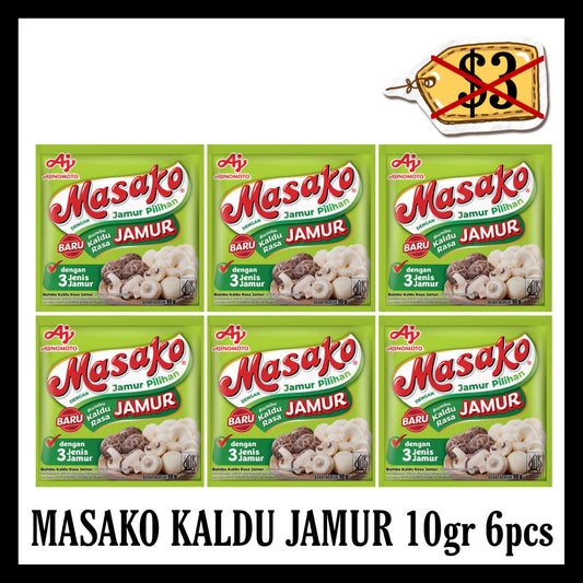 (SALE 30% OFF) Masako Kaldu Jamur 10gr 6pcs (BBD 08 JUL 2026)
