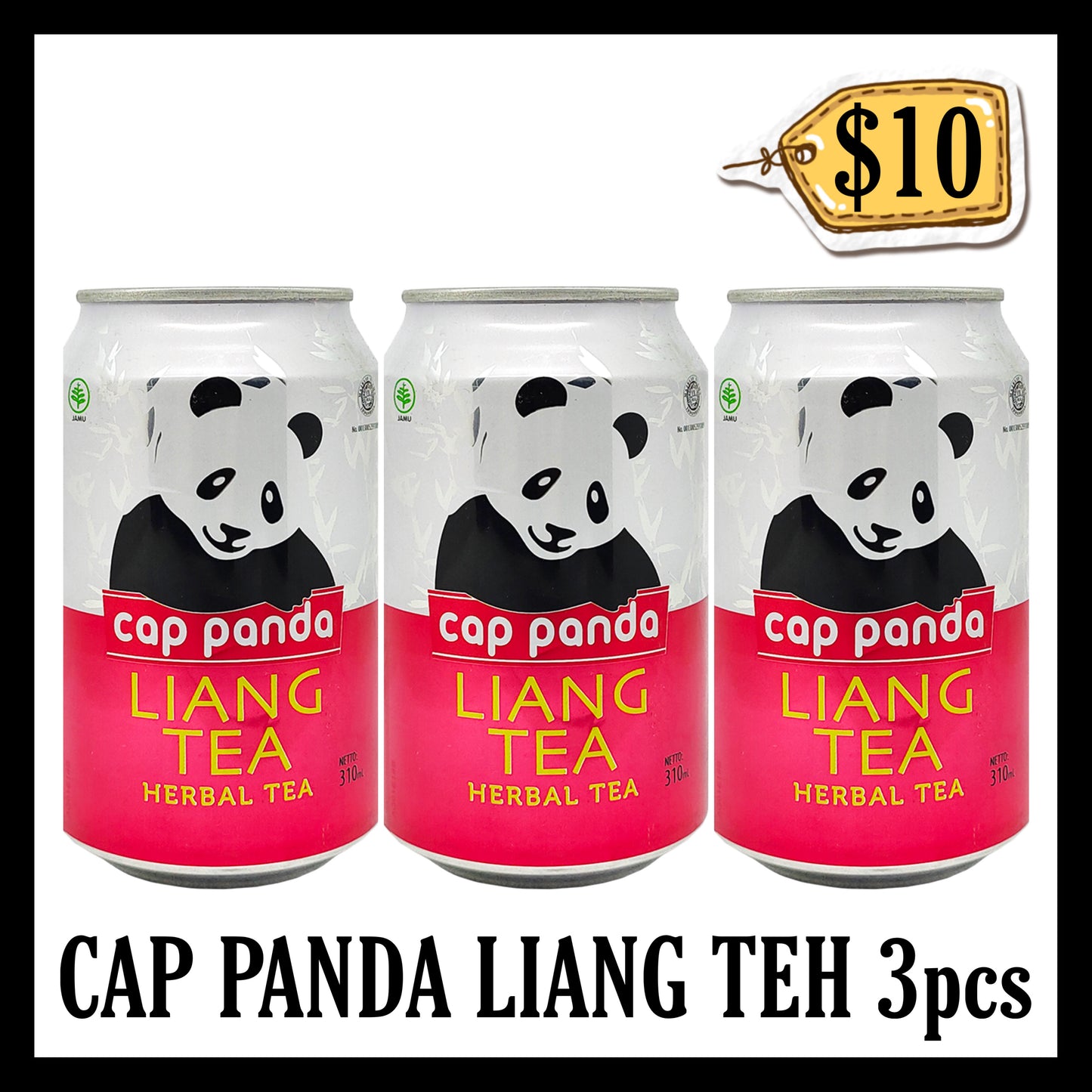 Cap Panda Cincau Liang Teh Kaleng 3pcs ($10 BUNDLE DEALS)