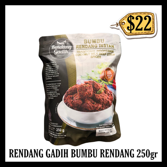 Rendang Gadih Bumbu Rendang 250gr Instan (BBD 16 APR 2027)