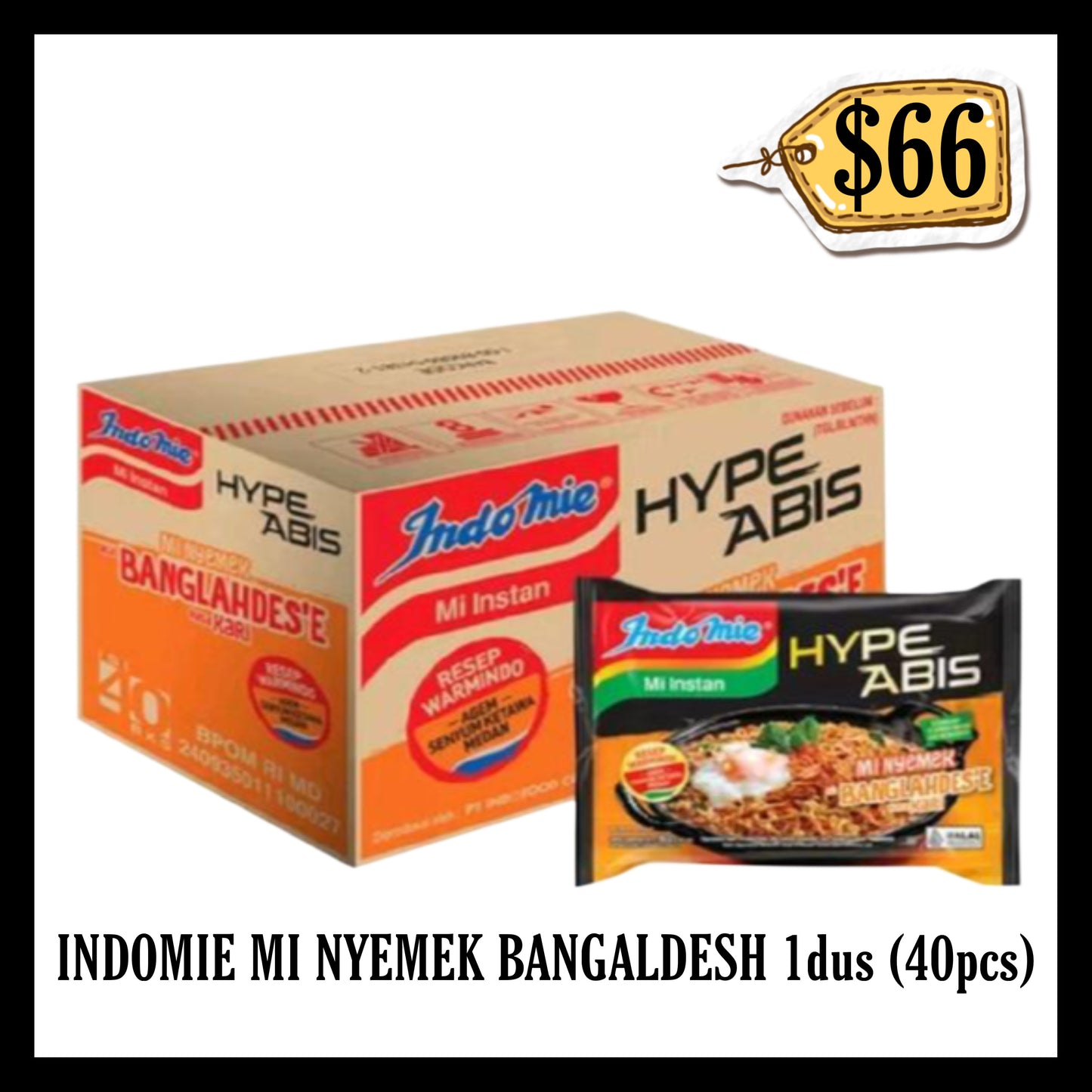 Indomie Kuah Mi Nyemek Ala Banglahdes Rasa Kari 1dus isi 40pcs (BBD 11 AUG 2026)