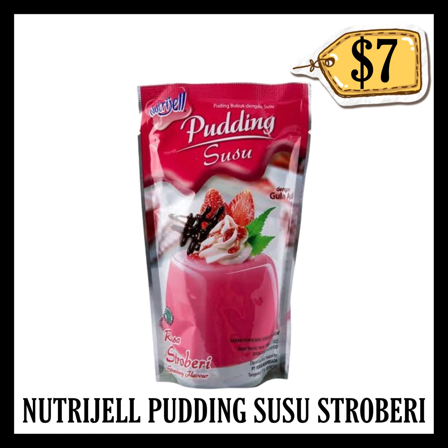 Nutrijell Pudding Susu Stroberi (BBD 04 AUG 2027)